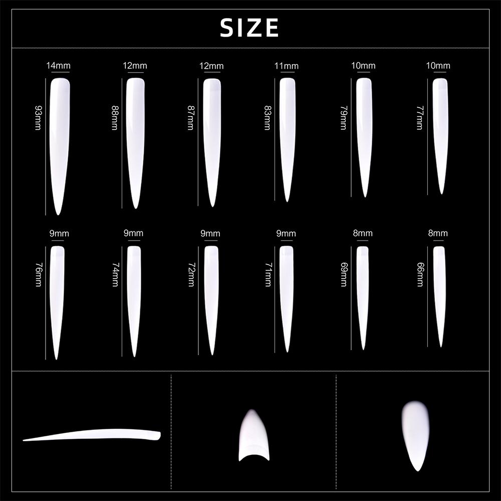 kads 500pcs ABS Nail Tips French Nails for Acrylic False Nails Press On Fake Nails Manicure Tools