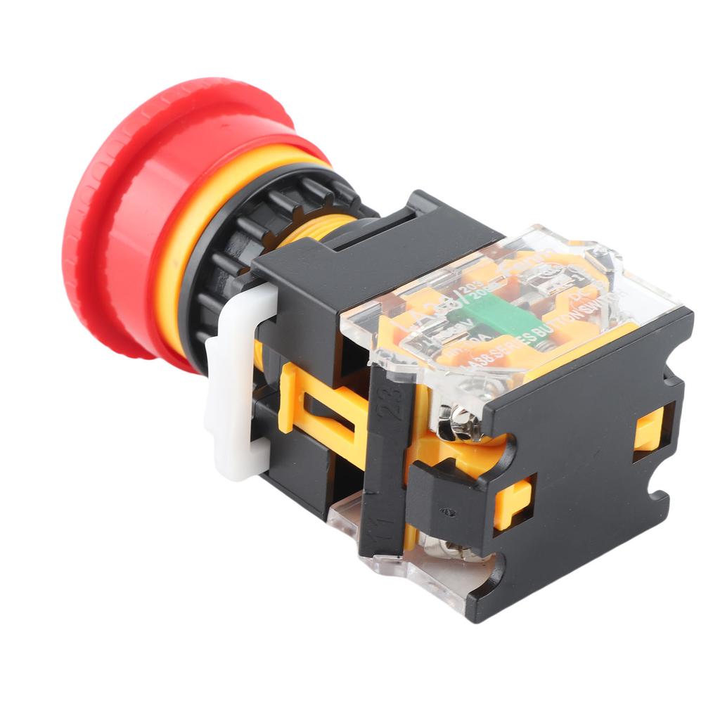 22MM Red Self Locking Emergency Stop Switch Button with Big Mushroom Head