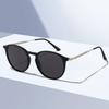 New polarized sunglasses trendy round frame metal sunglasses men's outdoor fishing street shooting sunglasses women