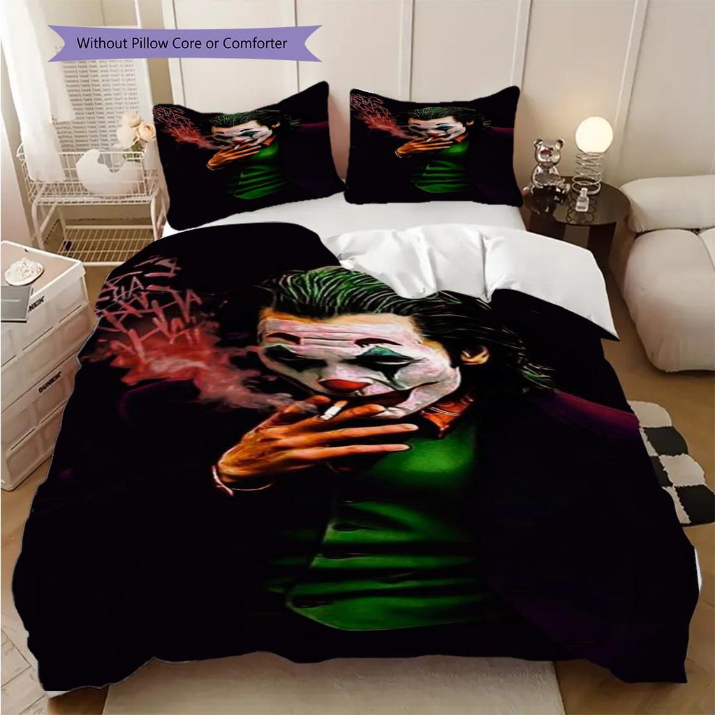 Joker'S Fiery Encounter Threepiece Set 1 Duvet Cover 2 Pillowcase Without Core Bedding Set Duvet Cover And Pillowcase Soft And Comfortable