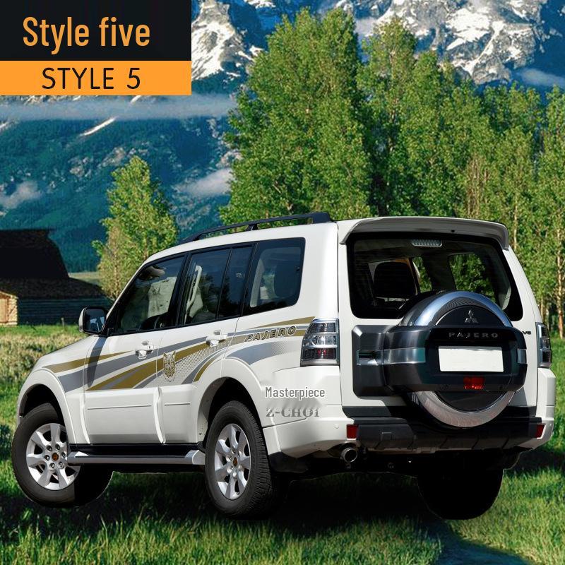 Mitsubishi Pajero V97/V93/V73/V77 Body Stripes: Exterior Pinstripe Sticker Decoration
