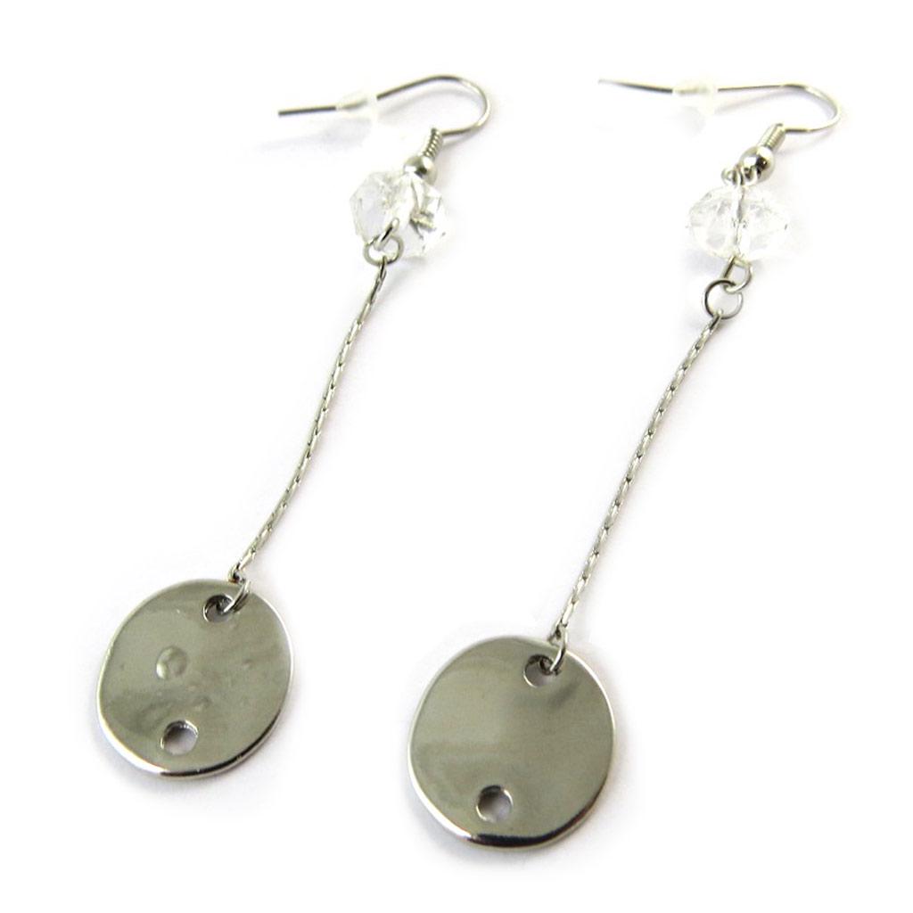 Les Trésors De Lily [N9897] - Silver 'Scarlett' Designer Earrings