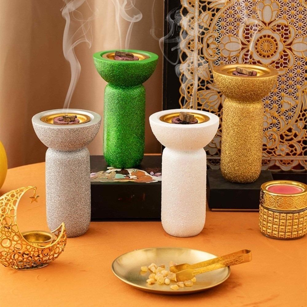 Luxury Incense Diffuser Hollow Out Aromatherapy Burner Yoga Glitter Base Incense Burner  Office