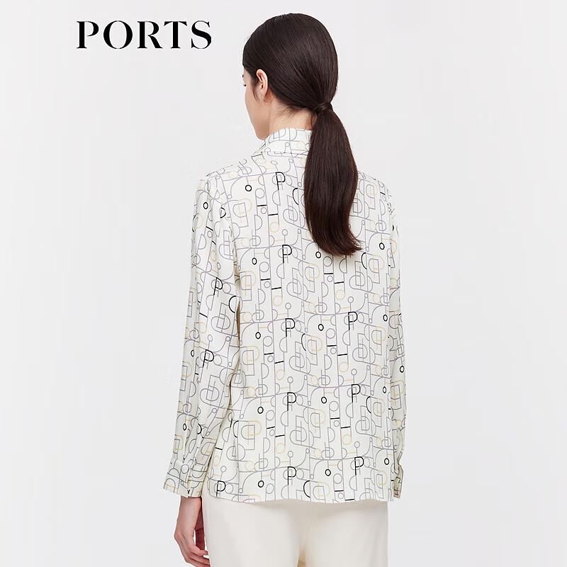 PORTS Women's Printed Long Sleeve Blouse