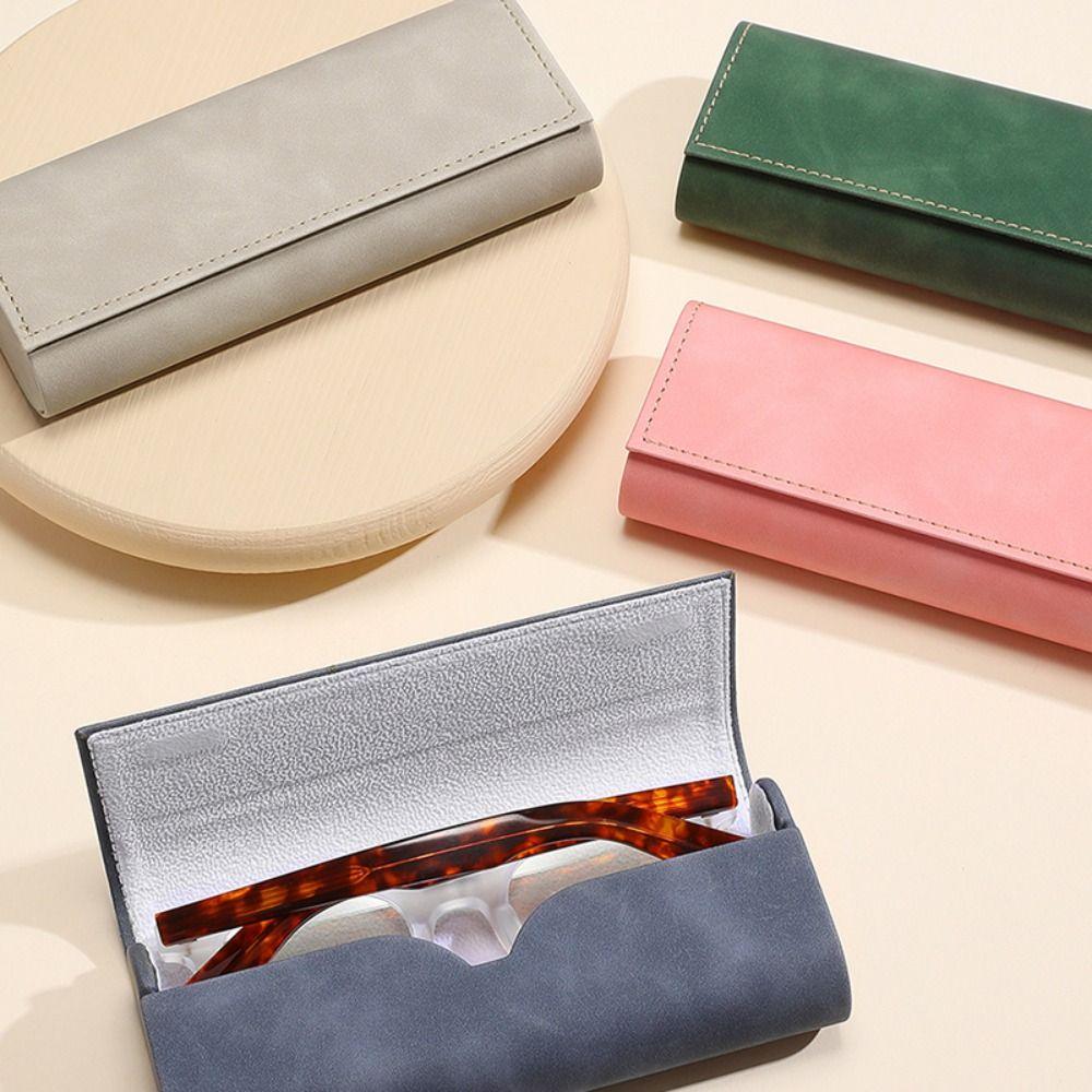 Leather Glasses Bag Large Capacity Sunglasses Protective Case Portable Eyewears Storage Box Work