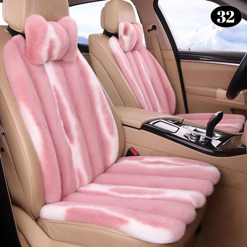 NEW Imitation Wool Universal Car Seat Cover Winter Thickened Warm Plush Auto Pillow Artificial Fur Seat Cushion Interior Fashion