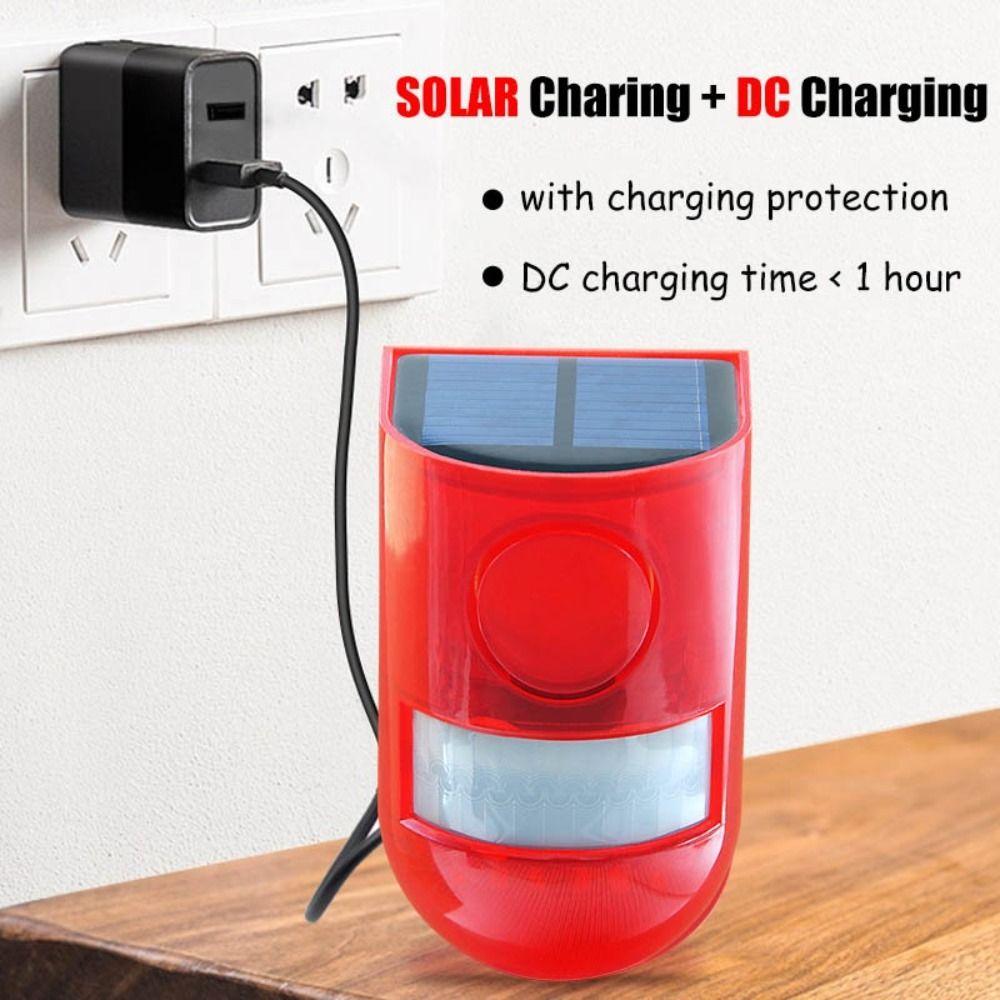 Rechargeable Solar Alarm Multifunctional Solar Charging Alarm Solar Lamps  Field Security
