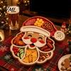 Decorative Tray for Fruit Cheese Christmas Snack Serving Tray, Divided Holiday Appetizer Platter, Cute Snowman/Tree/Penguin/Cow Shaped Table