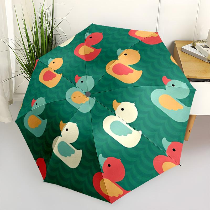 

1pc Duck Pattern Automatic Open/Close Umbrella - All-Season Portable Umbrella for Women/Men yy251213029