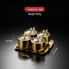 Luxury Korean 304 Stainless Steel Spice Jars: Salt & Oil Jar with Spoon, Gold Accent