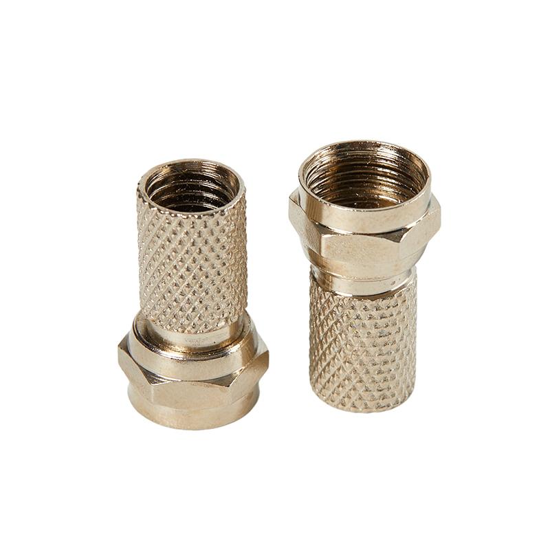 10 Pcs Metal Twist On Rg6 F Type Coaxial Cable Connector Plugs For Tv Satellite