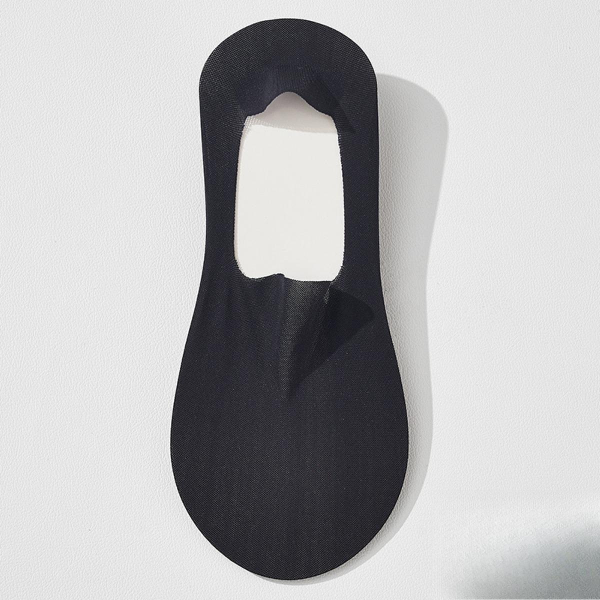 

5 пар, Жіночі шкарпетки-човники, Легкі, Дихаючі, Нековзні, Невидимі шкарпетки до щиколотки, Посилена п ята, Однотонні, Зручна посадка average size (34-40 yards) чорний