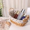 Decorative Rattan Storage Baskets Handwoven Cosmetic Storage Baskets Bread Storage Trays  Bathroom