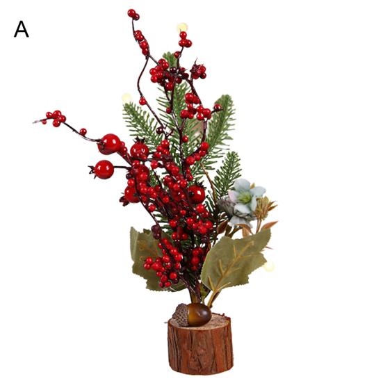 Urlaub Fake Tree Branch Berry Flower Christmas Showcase Ornament Desktop Decor