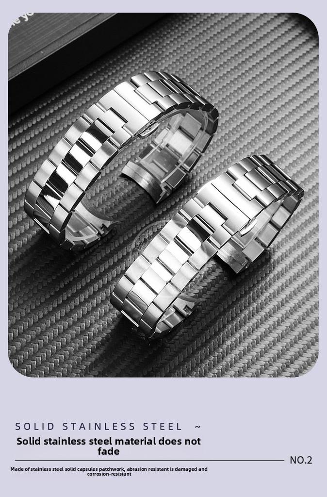 T127 Stainless steel strap 21mm For Tissot demeanor series men's Watchband T127.407 Curved End Links Metal Wristband bracelet