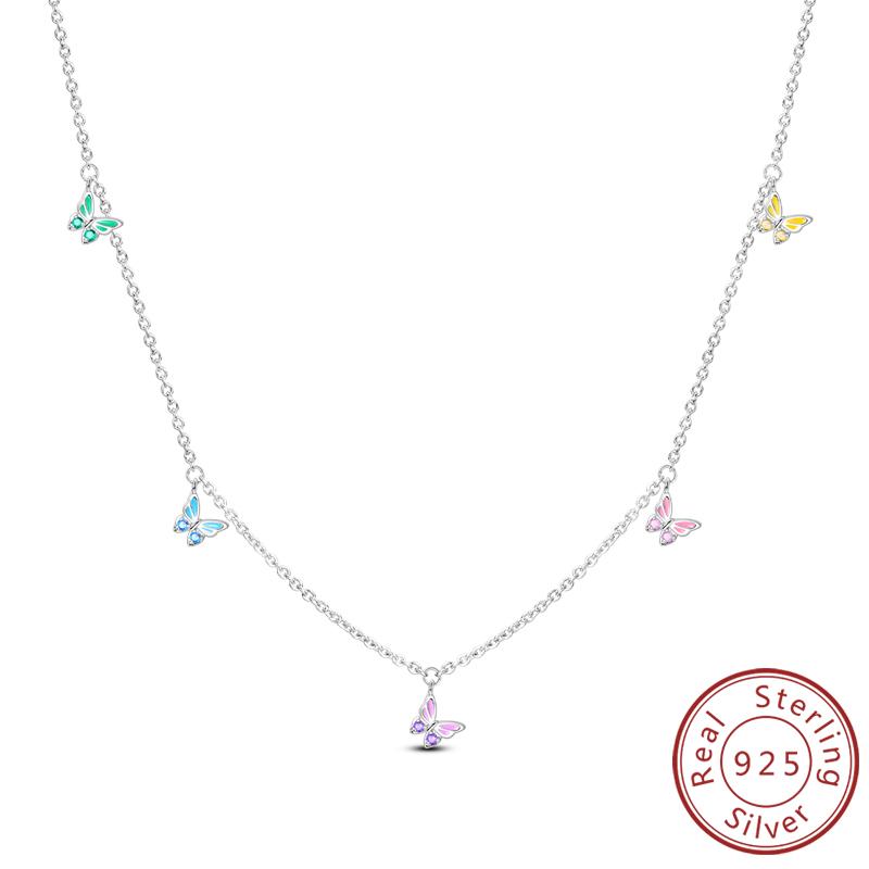 Necklace Copper Butterfly Love Heart Bear Classic Simple Adjustable Necklace For Women Girl Fashion Jewelry Gifts