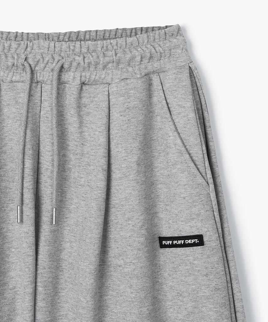 Peopeupeopeudebteu 3Pleats Bermuda Wide Sweat Shorts Gray
