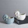 Ceramiczny Świecznik w Kształcie Muszli do Wystroju Domu Motyw Oceaniczny Doniczka na Sukulenty Miniaturowa Doniczka Dekoracyjny Pojemnik