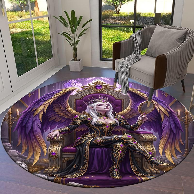 Seven Deadly Sins Round Area Rug,Carpet Rug for Living Room Bedroom Sofa Playroom Decor,Non-slip Floor Mat