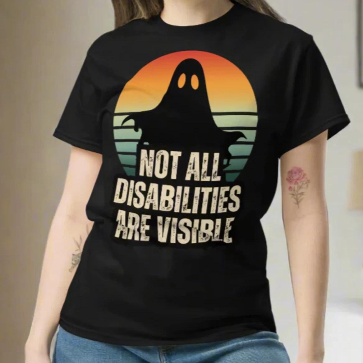 Not All Disabilities Are Visible T-Shirt, Halloween Invisible Disability Aware S