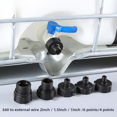 1/2" 3/4" 1" 1.5" 2" 3" 4" IBC Water Tank Conver Adapter Fine X Coarse Thread 1000L Ton Barrel Garden Irrigation Valve Fittings