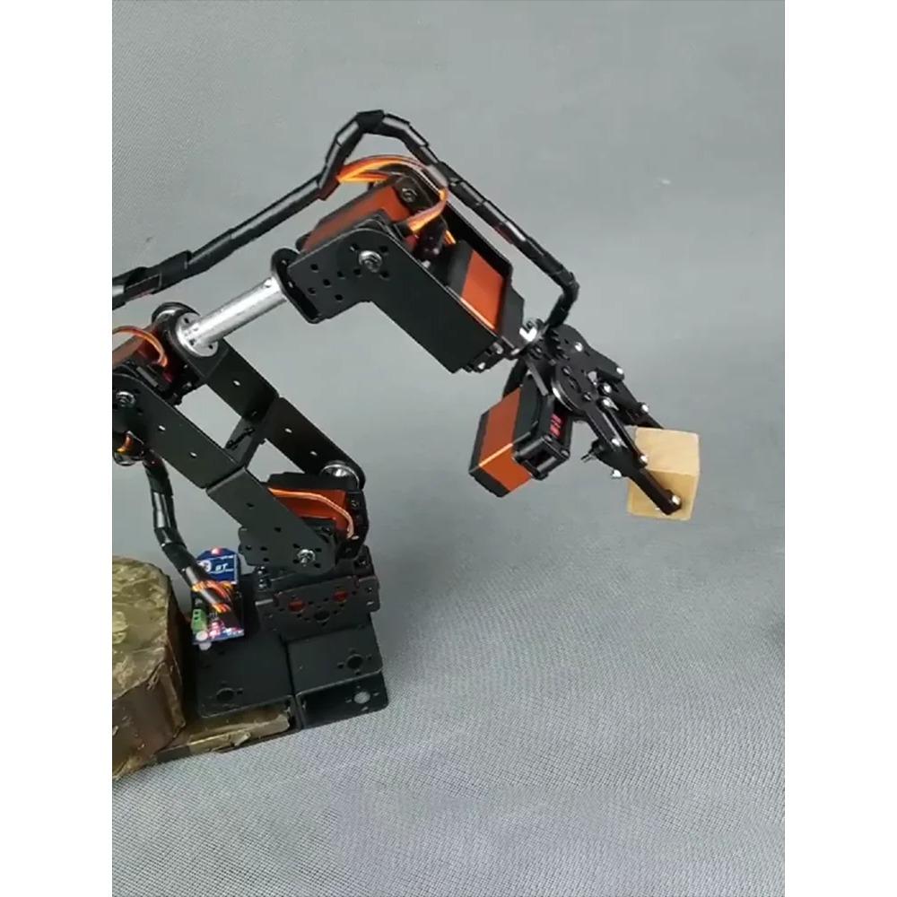 360 Degrees 6 DOF Robot Metal Alloy Mechanical Arm Claw Kit MG996R for Arduino Robotics Kit Educational Ps2 Programmable Toys