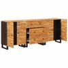 Sideboard 3 pcs Brown 60 x 33 x 75 cm Solid Mango Wood