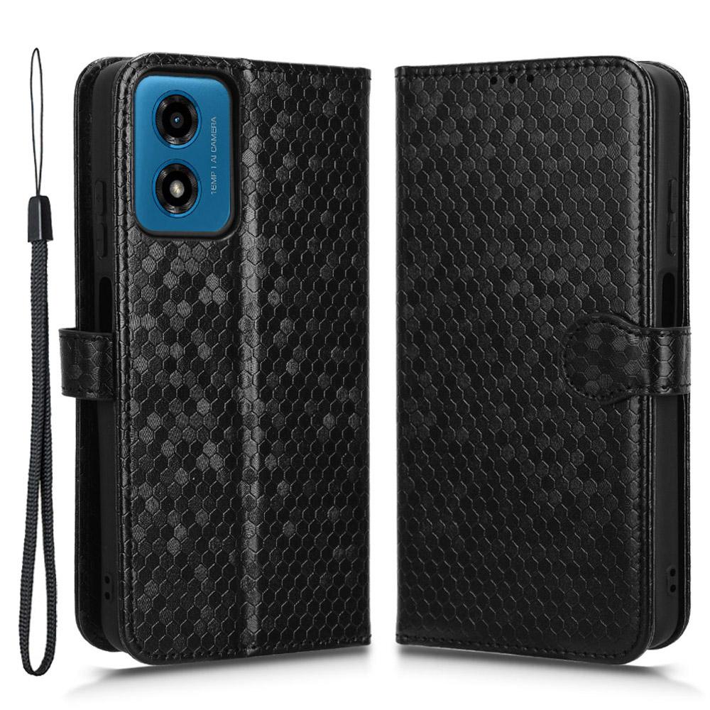 For Motorola Moto E14 4G/G04 4G/G04s 4G/G24 4G Wallet Case Dot Pattern Imprinted Leather Cover