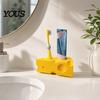 Moisture-proof Bathroom Organizer 3D Printed Toothpaste Storage Rack, Cheese Shaped Toothbrush And Holder, Moisture-Proof Multi-Sized Holes