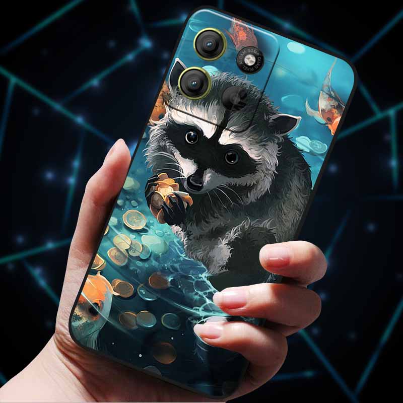 For Moto G15 4G Case Painted Cats Soft Silicone Lovely Back Case for Motorola Moto G15 Power G 15 Phone Cover MotoG15 etui Funda