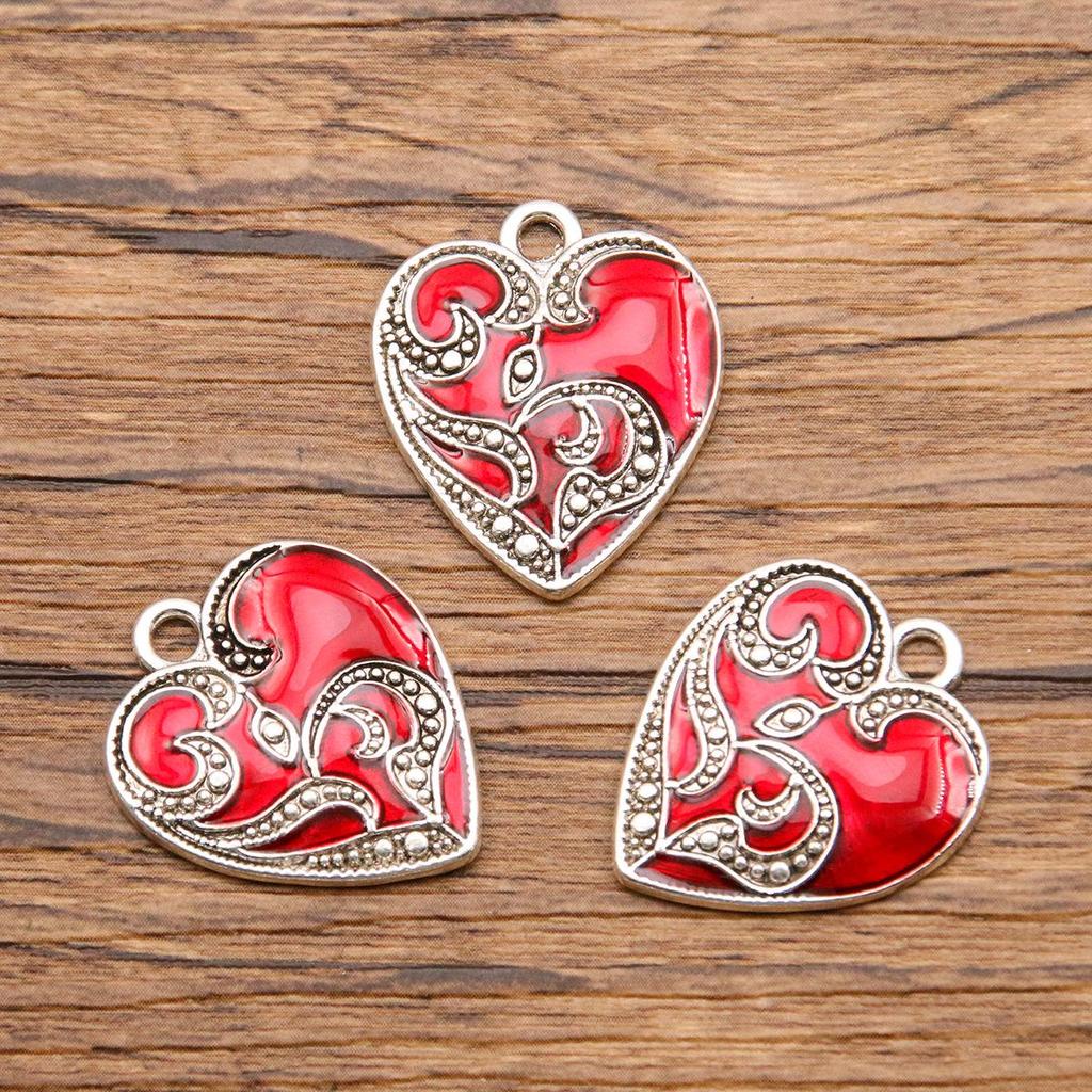 European & American Retro Gothic Winged Heart Rose Earrings & Necklace Set