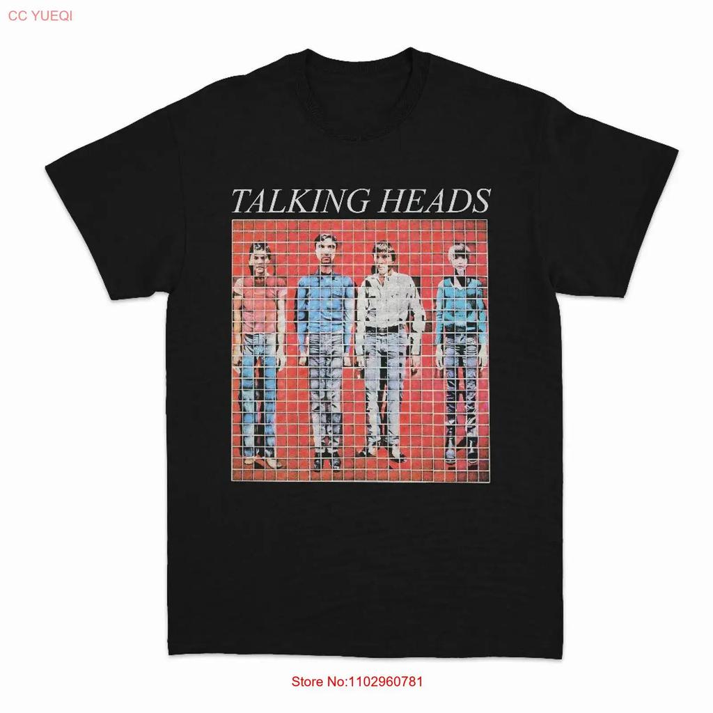 Vtg Talking Heads Band Cotton Black T Shirt Full Size For Unisex Tt597 Vintage Homme Comfortable Unisex Stretched Soft