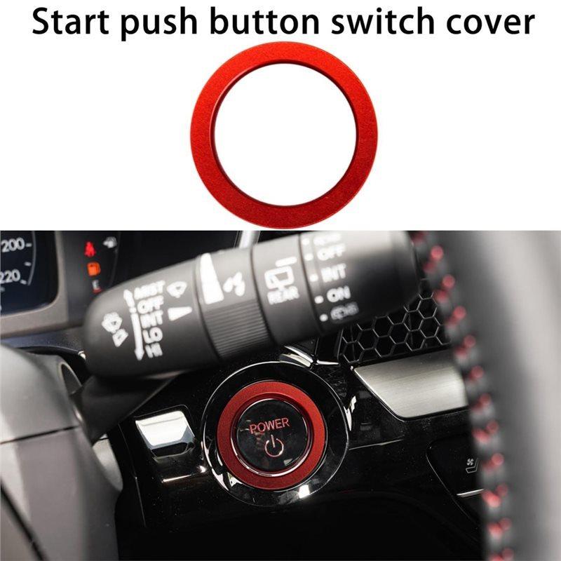 Reliable-For Honda Civic -2026,For CRV -2026 9Pcs Air Conditioning Knob Cover Start/Stop Button Ring Accessories