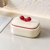 Red Bow Soap Dish Travel Soap Case with Draining Holes Soap Bar Holder Keeps Soap Dry And Hygienic for Bathroom Sink Camping