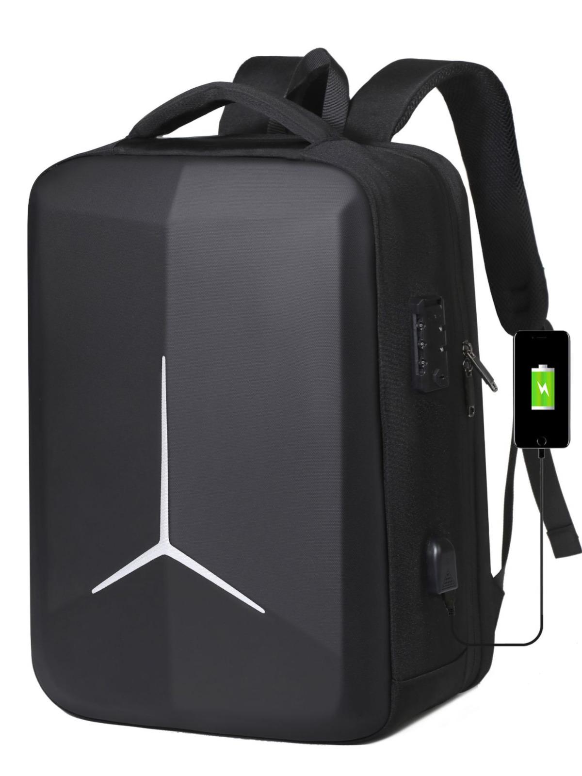 

Мужской рюкзак с жестким корпусом, защитой от давления, для мотоцикла и бизнеса, с подушкой безопасности для 17-дюймового ноутбука - Большая вместимость 15.6-16 inch темно-синий