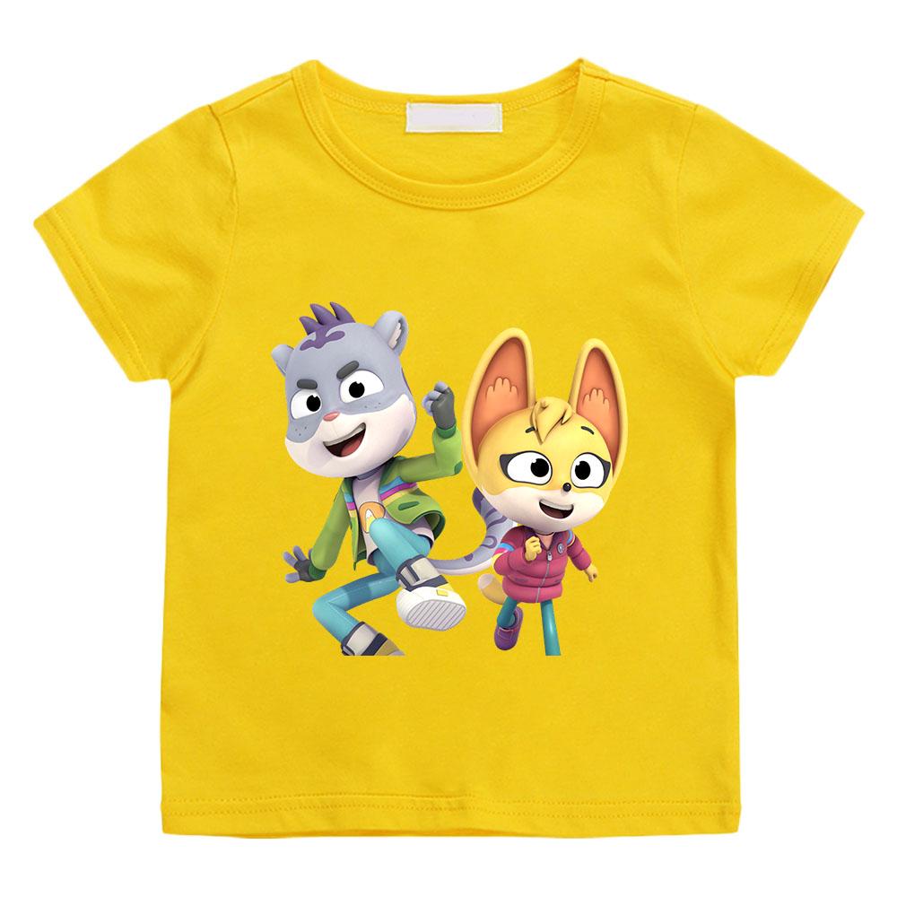 The Creature Cases Cartoon Print Children's T-shirts Cotton Short Sleeve 2-12Y Boys Girls Tees Casual Crew Neck Tops for Summer