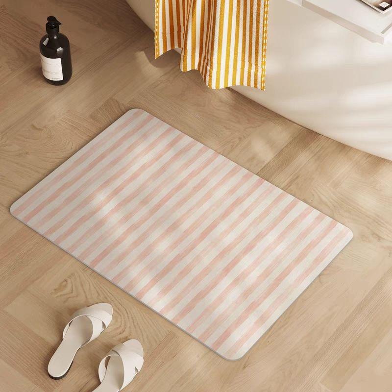 

Впитывающий коврик для ванной, коврик для пола для разделения сухой и влажной зон у душевой двери, впитывающий коврик для ног, нескользящий мягкий коврик из диатомовой грязи для ванной 40x60cm15.7x23.6in