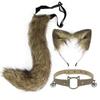 Cat Ear Headband With Tail Set Cosplay Costume Accessories Anime Kawaii Girl Party Outfit