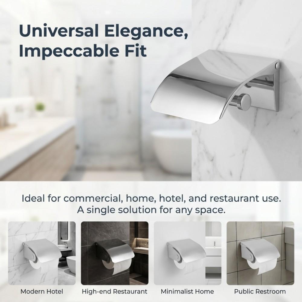 Wall Mounted Tissue Paper Holder Stainless Steel Tissue Roll Dispenser Home Hotel