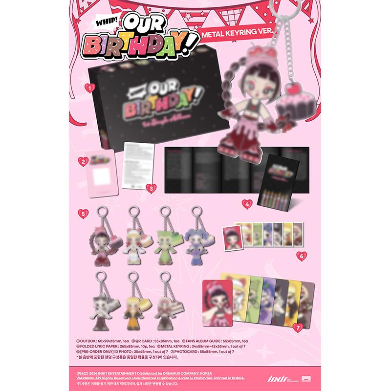 [Pre-order] OURBIRTHDAY -  1st Single Album [Our Birthday] METAL KEYRING VER.