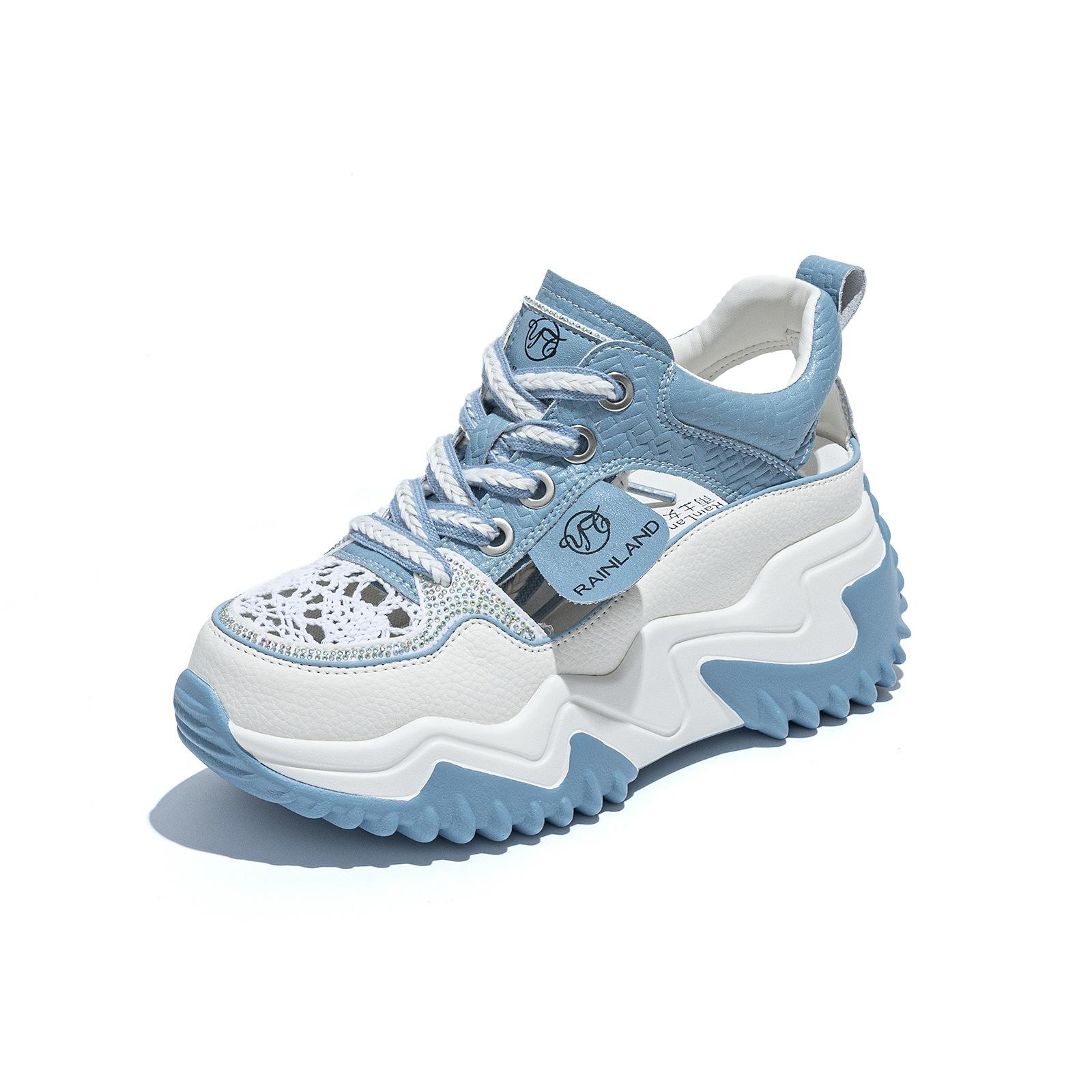 

Женская спортивная обувь на толстой подошве, увеличивающая рост, белая, весенне-осенняя, из натуральной кожи, повседневные кроссовки «папины кроссовки» 41