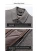 Men's Winter Woolen Overcoat with Detachable Down Liner, Double-Faced Wool, Regular Lapel for Middle-Aged Men.