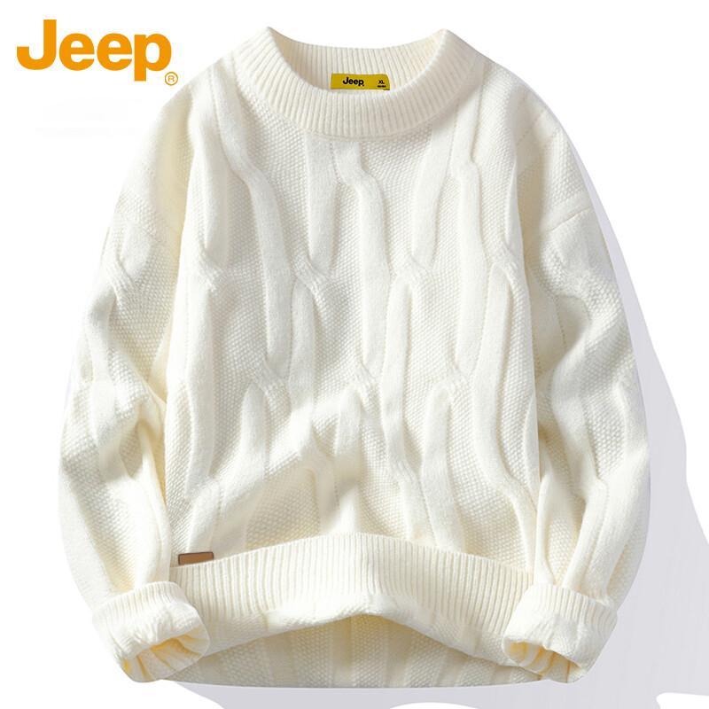 

JEEP Men s Thickened Crew Neck Knit Sweater 2XL