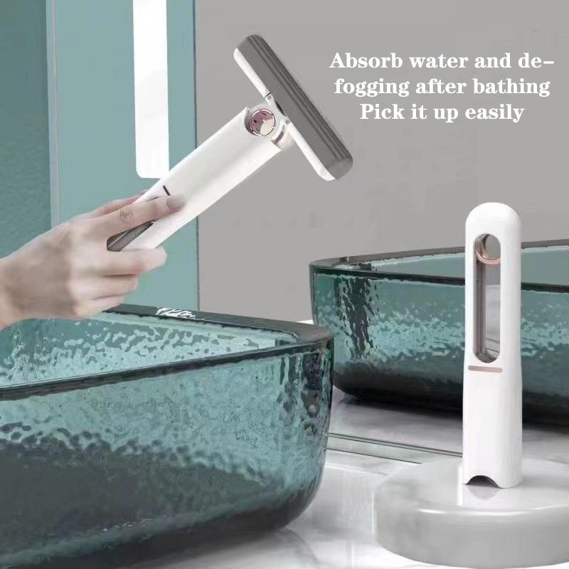 Mini balai de nettoyage portable à essorage automatique pour vitres, écrans, bureau, voiture, extérieur, maison