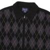 ThIs Is Never That Argyle Zip Knit Cardigan Black
