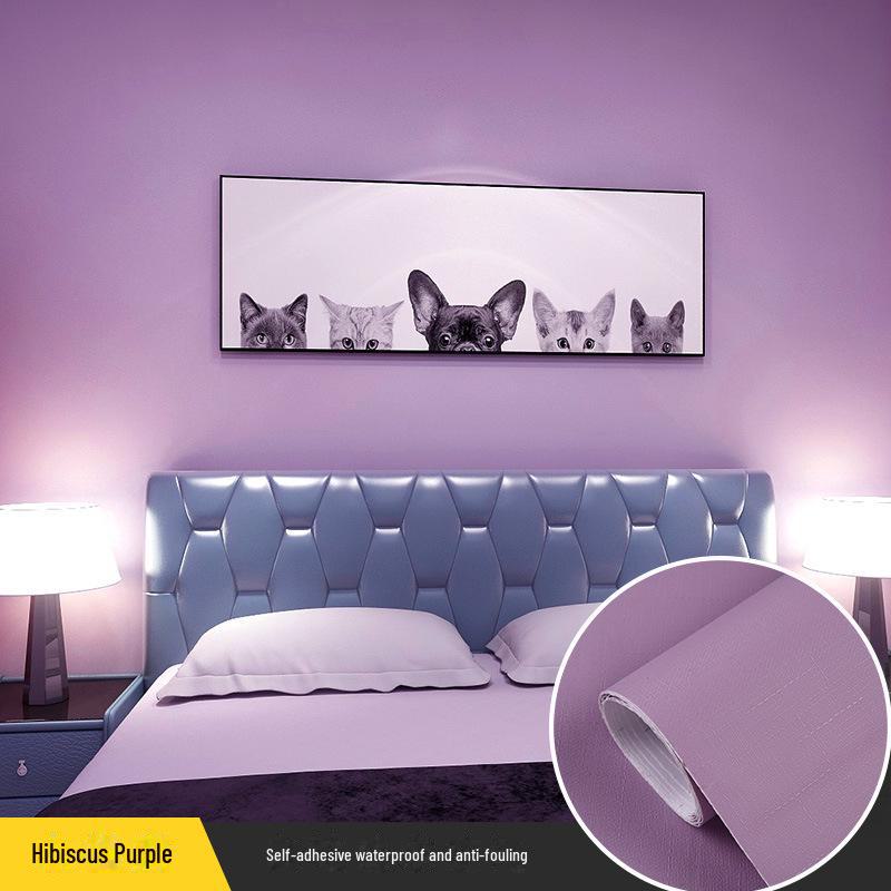 Self-Adhesive Solid Color PVC Wallpaper for Bedroom and Home Décor