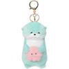 Holding Little Otter Fish Shrimp Octopus Standing Posture Cartoon Keychain Doll