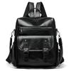 Schoolbag retro women's backpack new pu soft leather dual-purpose travel shoulder bag large capacity business commuter backpack