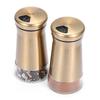 1/2PCS Stainless Steel Salt and Pepper Transparent Bottom Tank Container with Rotating Head and Large Diameter