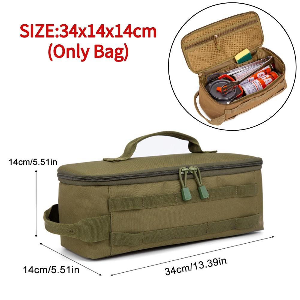 17-7L Taktische Camping-Aufbewahrungstasche Große Kapazität Outdoor Wander-Picknicktasche Kocherbehälter Topf Tragebeutel Kochgeschirr-Organizer